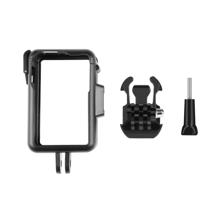 For DJI Osmo Action Pro 5 / 4 / 3 PULUZ Vertical Plastic Protective Frame Cage with Cold Shoes (Black) - Protection Frame by PULUZ | Online Shopping UK | buy2fix