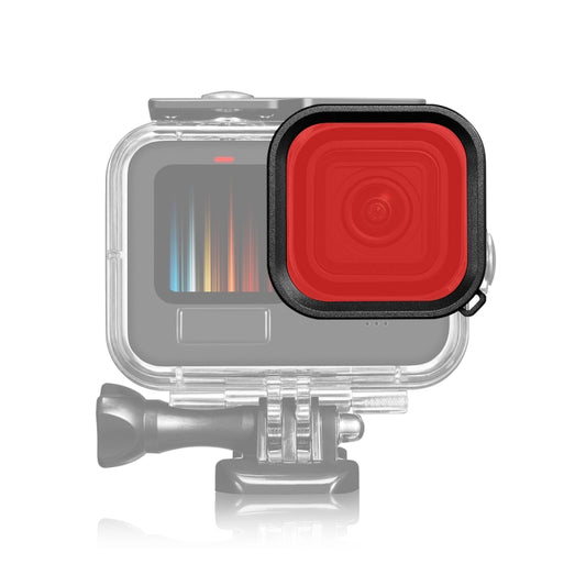 For GoPro Hero11 Black / HERO10 Black / HERO9 Black PULUZ Square Housing Diving Color Lens Filter(Red) - DJI & GoPro Accessories by PULUZ | Online Shopping UK | buy2fix