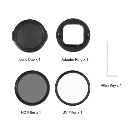 For GoPro Hero11/ HERO10 / HERO9 PULUZ 52mm UV ND2-400 Filter with Adapter Ring(Black) - DJI & GoPro Accessories by PULUZ | Online Shopping UK | buy2fix