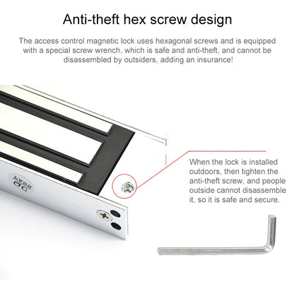 YH-280D Double Door Magnetic Lock (600Lbs) - Security by buy2fix | Online Shopping UK | buy2fix