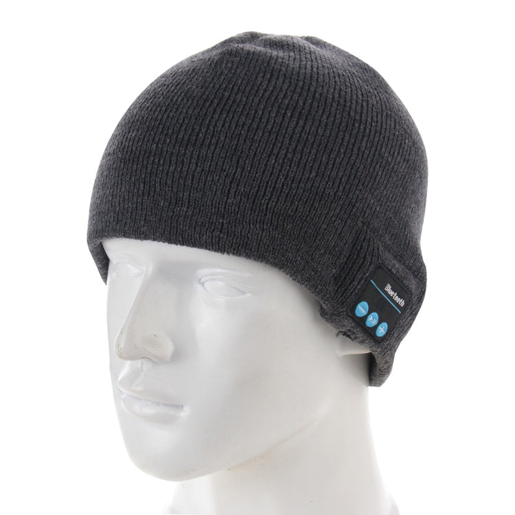 Knitted Bluetooth Headset Warm Winter Hat with Mic for Boy & Girl & Adults(Grey) - Smart Wear by buy2fix | Online Shopping UK | buy2fix