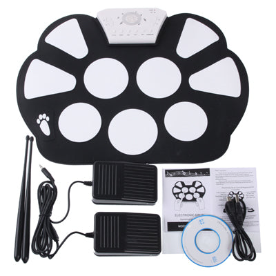 W758 USB 2.0 MIDI Soft Roll-up Drum Kit, Size: 38.2 x 27.6cm - Percussion Instruments by buy2fix | Online Shopping UK | buy2fix