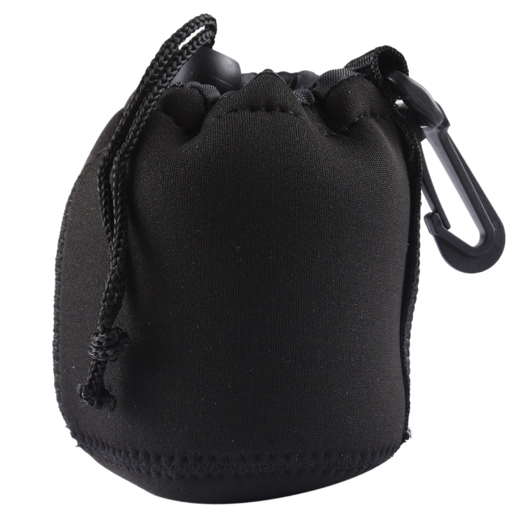 Neoprene SLR Camera Lens Carrying Bag Pouch Bag with Carabiner, Size: 8x10cm(Black) - Camera Accessories by buy2fix | Online Shopping UK | buy2fix