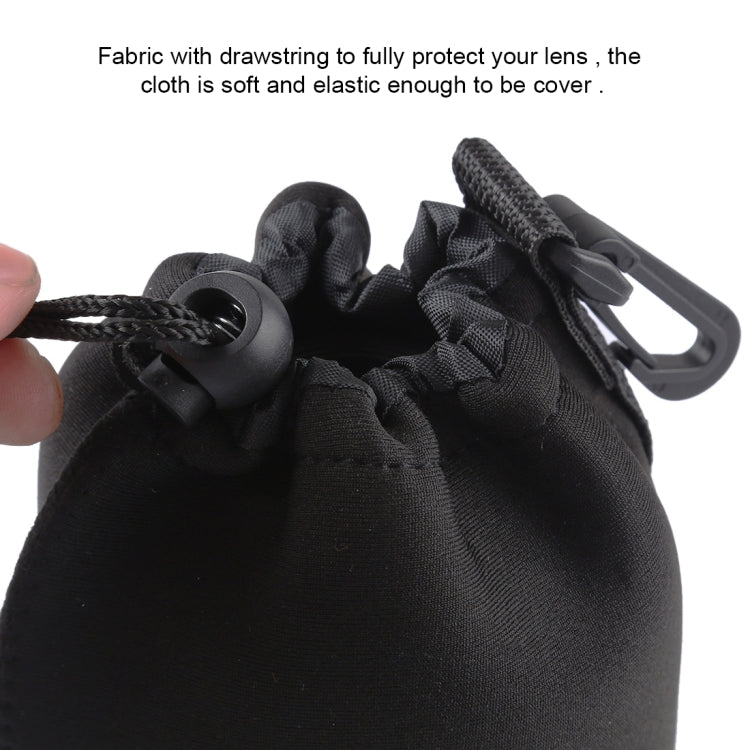 Neoprene SLR Camera Lens Carrying Bag Pouch Bag with Carabiner, Size: 8x10cm(Black) - Camera Accessories by buy2fix | Online Shopping UK | buy2fix