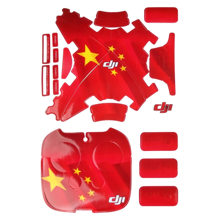 Chinese Flag Pattern 4D Imitation Carbon Fiber PVC Water Resistance Sticker Kit for DJI Phantom 3 Quadcopter & Remote Controller & Battery - DJI & GoPro Accessories by buy2fix | Online Shopping UK | buy2fix