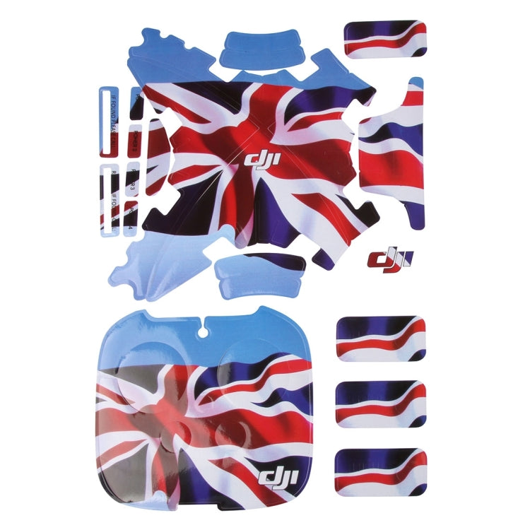 UK Flag Pattern 4D Imitation Carbon Fiber PVC Water Resistance Sticker Kit for DJI Phantom 3 Quadcopter & Remote Controller & Battery - DJI & GoPro Accessories by buy2fix | Online Shopping UK | buy2fix