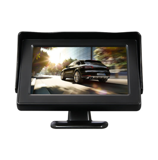 4.3 inch Car Color Monitor with Adjustable Angle Holder & Universal Sunshade , Dual Video Input - Car Monitor by buy2fix | Online Shopping UK | buy2fix