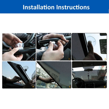 Retractable Car Window Sun Shade for Automobile Front and Back Windshield, Size: 125cm x 50cm, Random Color Delivery - Window Foils & Solar Protection by buy2fix | Online Shopping UK | buy2fix