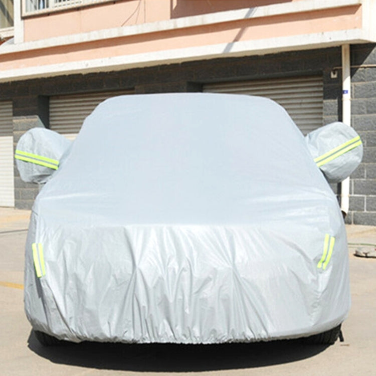 PEVA Anti-Dust Waterproof Sunproof Sedan Car Cover with Warning Strips, Fits Cars up to 4.1m(160 inch) in Length - PE Material by buy2fix | Online Shopping UK | buy2fix
