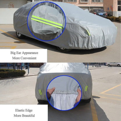 PEVA Anti-Dust Waterproof Sunproof Hatchback Car Cover with Warning Strips, Fits Cars up to 4.4m(172 inch) in Length - PE Material by buy2fix | Online Shopping UK | buy2fix
