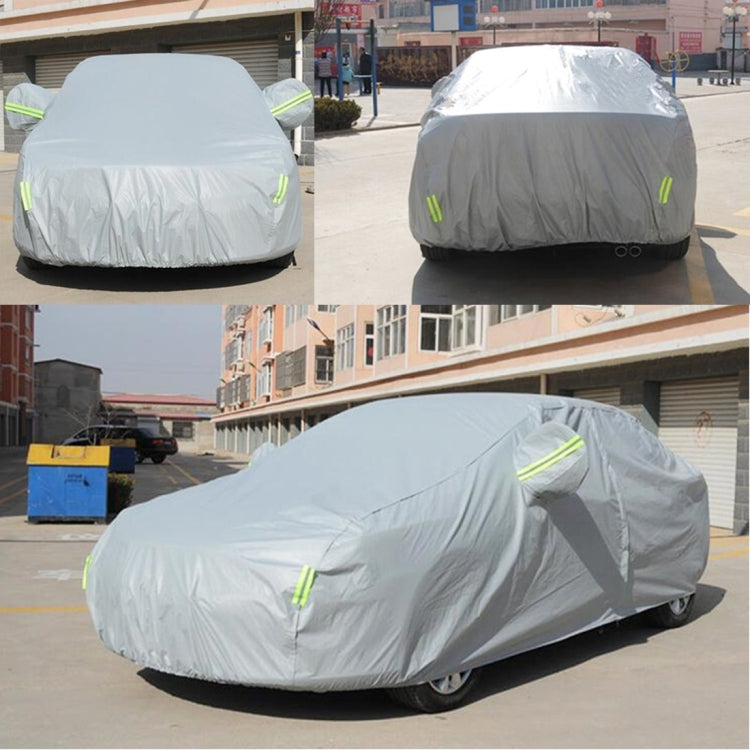 PEVA Anti-Dust Waterproof Sunproof Hatchback Car Cover with Warning Strips, Fits Cars up to 4.4m(172 inch) in Length - PE Material by buy2fix | Online Shopping UK | buy2fix