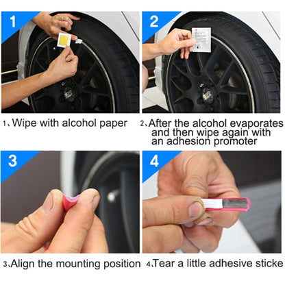 Universal Decorative Scratchproof Stickup 8M Flexible Car Wheel Hub TRIM Mouldings Decoration Strip(White) - Decorative Strip by buy2fix | Online Shopping UK | buy2fix