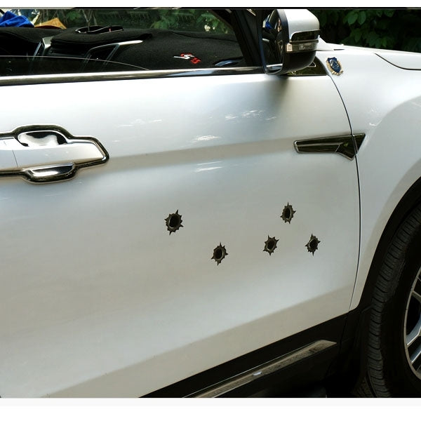 6 in 1 Anti-scratch Bullet Hole Decoration Car Sticker, Size: 4cm x 4cm - Decorative Sticker by buy2fix | Online Shopping UK | buy2fix