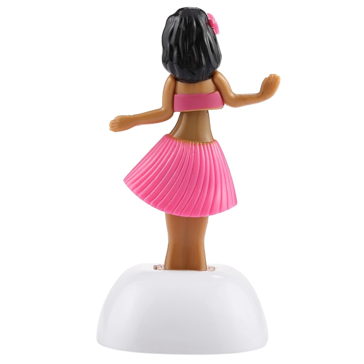 Solar Powered Bobble Head Dancing Toy Car Decoration Ornament Cute Hula Princess(Pink) - Ornaments by buy2fix | Online Shopping UK | buy2fix