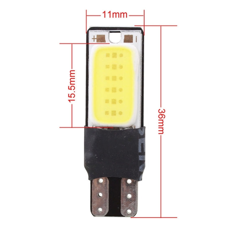 2 PCS T10 6W 180LM White Light Double-Faced 2 COB LED Decode Canbus Error-Free Car Clearnce Reading Lamp, DC 12V - In Car by buy2fix | Online Shopping UK | buy2fix