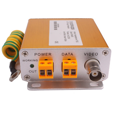 Video Data Power Surge Protector 3 In 1 Surge Protection Arrester 220V(Golden) - Security by buy2fix | Online Shopping UK | buy2fix