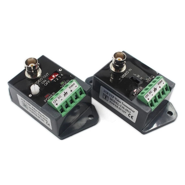 Active CCTV UTP Twisted Pair Video Balun Transmitter and Receiver - Security by buy2fix | Online Shopping UK | buy2fix