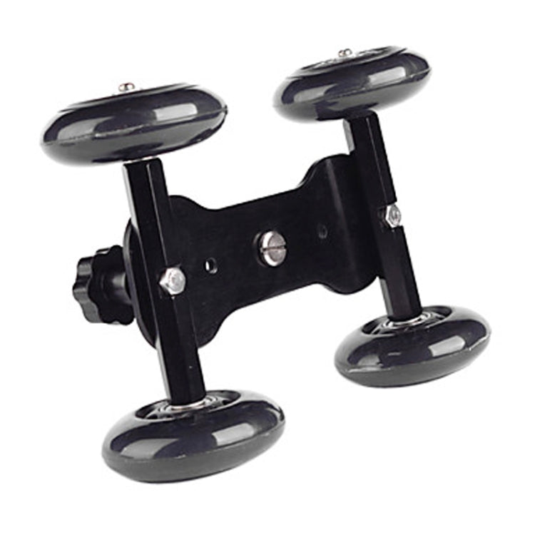 DEBO First Generation Camera Truck / Floor Table Video Slider Track Dolly Car for DSLR Camera / Camcorders(Black) - Camera Accessories by DEBO | Online Shopping UK | buy2fix