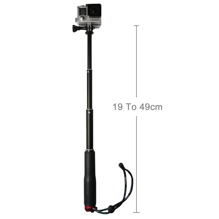 Handheld 49cm Extendable Pole Monopod with Screw for GoPro Hero11 Black / HERO10 Black / HERO9 Black /HERO8 / HERO7 /6 /5 /5 Session /4 Session /4 /3+ /3 /2 /1, Insta360 ONE R, DJI Osmo Action and Other Action Cameras(Red) - DJI & GoPro Accessories by buy2fix | Online Shopping UK | buy2fix