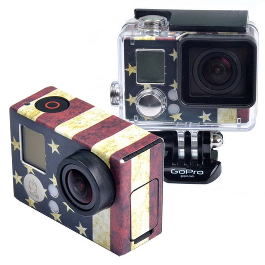 Retro US Flag Pattern Case Sticker for GoPro HERO3+ /3 - DJI & GoPro Accessories by buy2fix | Online Shopping UK | buy2fix