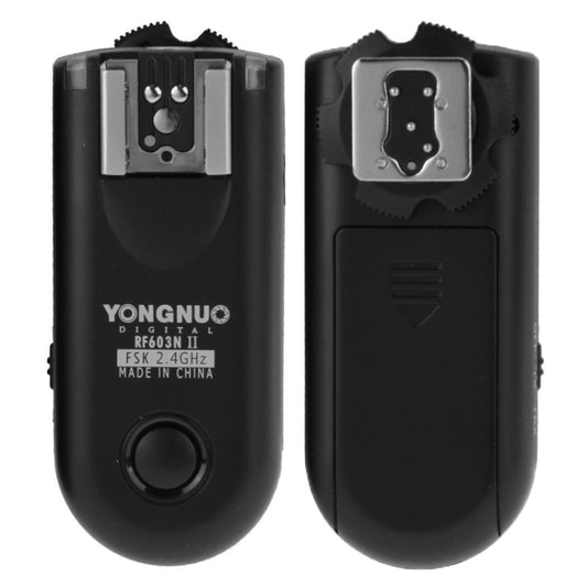 2 PCS YONGNUO RF603N II FSK 2.4GHz Wireless Flash Trigger with N1 Shutter Connecting Cable - Camera Accessories by YONGNUO | Online Shopping UK | buy2fix