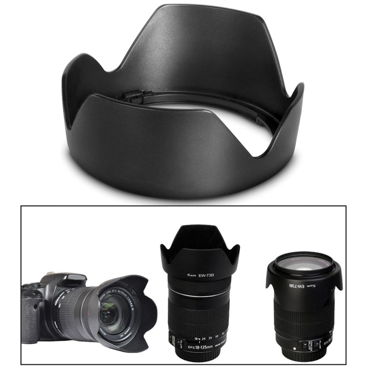 EW-73B Lens Hood Shade for Canon EF-S17-85/4-5.6USM IS Lens(Black) - Camera Accessories by buy2fix | Online Shopping UK | buy2fix
