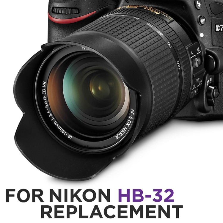 Lens Hood for Nikon Digital Camera HB-32 - Camera Accessories by buy2fix | Online Shopping UK | buy2fix
