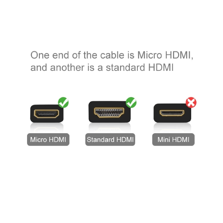 Full 1080P Video HDMI to Micro HDMI Cable for GoPro HERO 4 / 3+ / 3 / 2 / 1 / SJ4000, Length: 1.5m - DJI & GoPro Accessories by buy2fix | Online Shopping UK | buy2fix