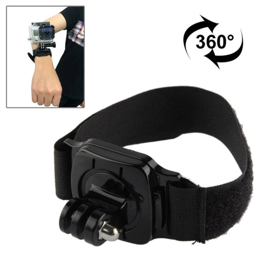 360 Degree Rotation Hand Camera Wrist Strap Mount for GoPro Hero11 Black / HERO10 Black / HERO9 Black / HERO8 Black / HERO7 /6 /5 /5 Session /4 Session /4 /3+ /3 /2 /1, Insta360 ONE R, DJI Osmo Action and Other Action Cameras, Strap Length: 36cm(Black) - DJI & GoPro Accessories by buy2fix | Online Shopping UK | buy2fix
