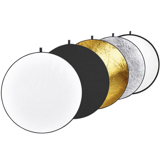5 in 1 (Silver / Translucent / Gold / White / Black) Folding Reflector Board (80cm) - Camera Accessories by buy2fix | Online Shopping UK | buy2fix