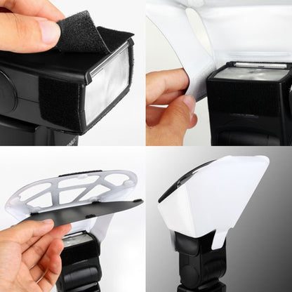 FB-20 Universal Camera Top Flash Light Speedlite Bounce Focus Flash Diffuser(Black) - Camera Accessories by buy2fix | Online Shopping UK | buy2fix