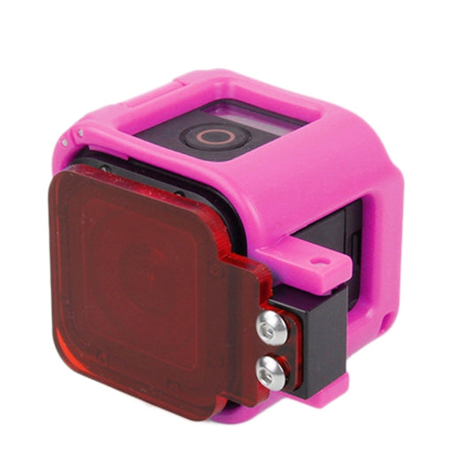 TMC Low-profile Frame Mount with Filter for GoPro HERO5 Session /HERO4 Session /HERO Session(Pink) - DJI & GoPro Accessories by TMC | Online Shopping UK | buy2fix