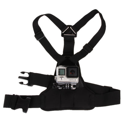 GP26-D Special Sports Shoulders DV Chest Belt for GoPro Hero11 Black / HERO10 Black / HERO9 Black / HERO8 Black / HERO7 /6 /5 /5 Session /4 Session /4 /3+ /3 /2 /1, Insta360 ONE R, DJI Osmo Action and Other Action Cameras(Black) - DJI & GoPro Accessories by buy2fix | Online Shopping UK | buy2fix