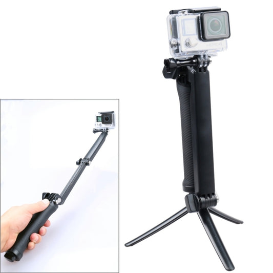 3-Way Multi Function Extendable Monopod Tripod Folding Rotating Arm Camera Handle for GoPro Hero11 Black / HERO10 Black / HERO9 Black /HERO8 / HERO7 /6 /5 /5 Session /4 Session /4 /3+ /3 /2 /1, Insta360 ONE R, DJI Osmo Action and Other Action Cameras - DJI & GoPro Accessories by buy2fix | Online Shopping UK | buy2fix
