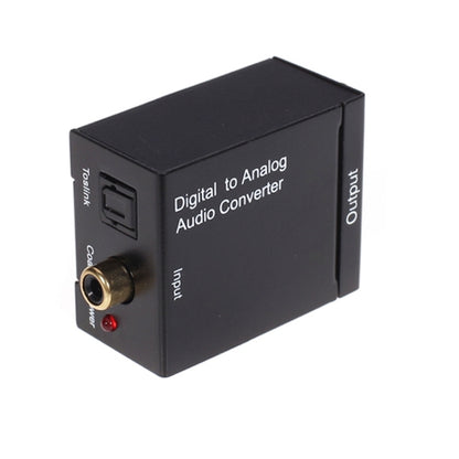 Digital Optical Coax to Analog RCA Audio Converter(Black) -  by buy2fix | Online Shopping UK | buy2fix