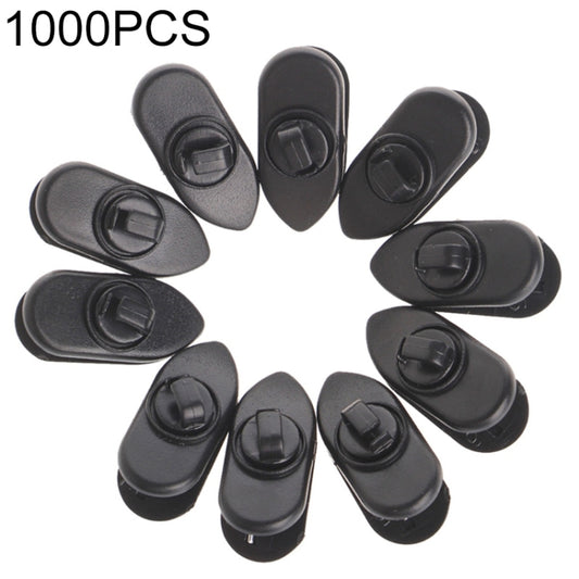 1000pcs Rotary Headphone Cable Clip Clamp Holder Mount Collar Clothes(Black) - Apple Accessories by buy2fix | Online Shopping UK | buy2fix