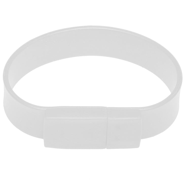 8GB Silicon Bracelets USB 2.0 Flash Disk(White) - USB Flash Drives by buy2fix | Online Shopping UK | buy2fix