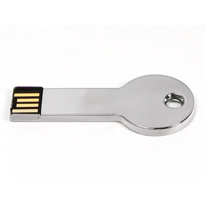 Silver Metal Key Style USB 2.0 Flash Disk (16GB)(Silver)(Silver) - USB Flash Drives by buy2fix | Online Shopping UK | buy2fix