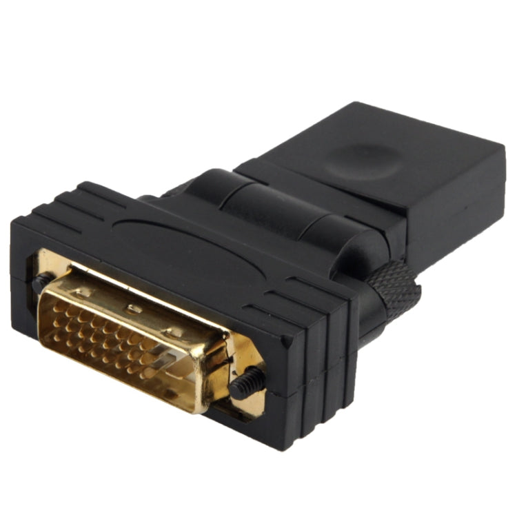 360 Degree Rotation Gold Plated DVI 24+1 Pin Male to 19 Pin HDMI Female Adapter -  by buy2fix | Online Shopping UK | buy2fix