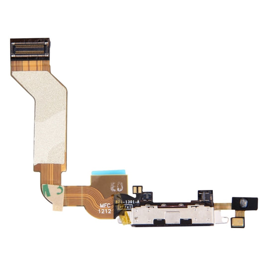 Original Dock Connector Charging Port Flex Cable for iPhone 4S(Black) - Repair & Spare Parts by buy2fix | Online Shopping UK | buy2fix