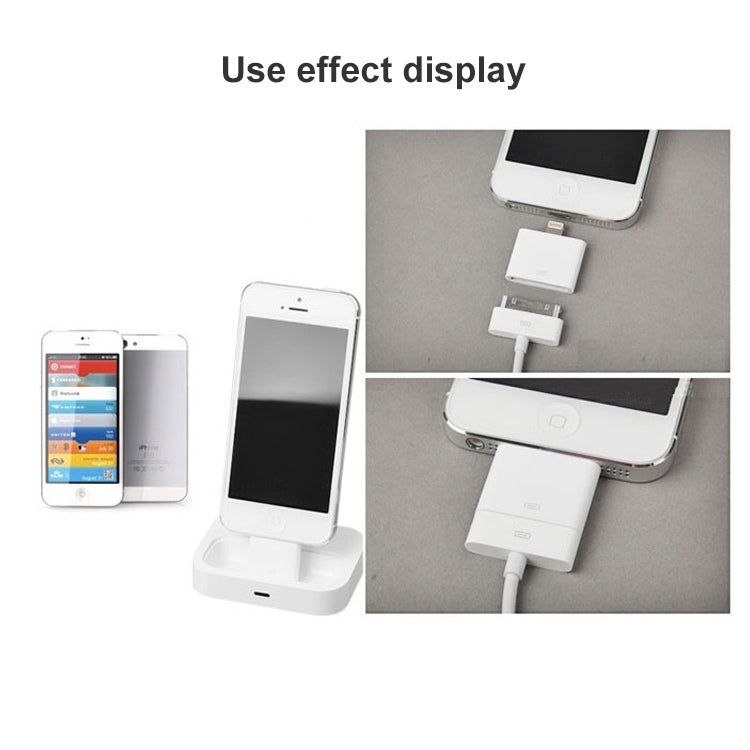 8 Pin to 30 Pin Adapter(White) - Apple Accessories by buy2fix | Online Shopping UK | buy2fix