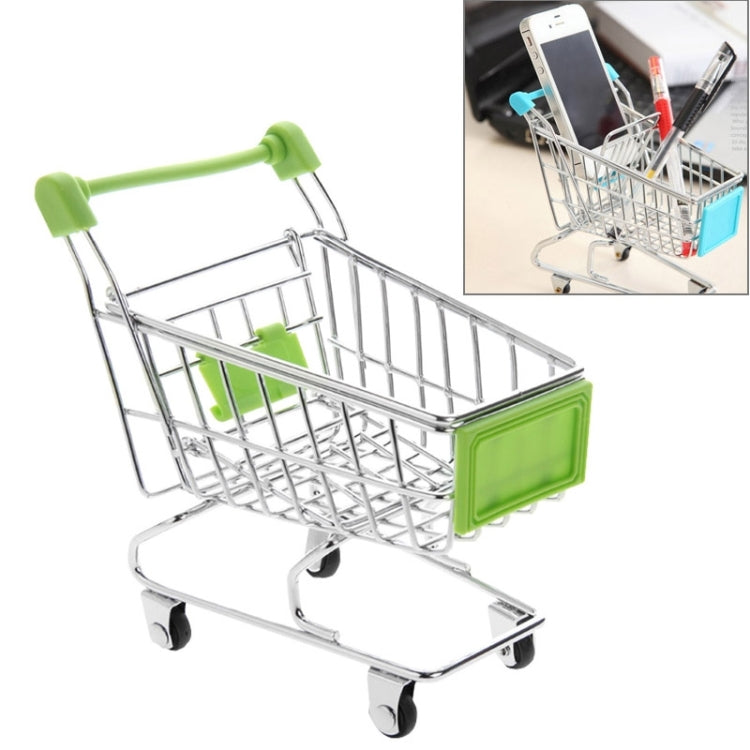 Universal Mini Grocery Shopping Cart Style Desktop Storage Box / Holder(Green) - Desktop Holder by buy2fix | Online Shopping UK | buy2fix