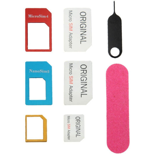 Nano SIM to Micro SIM Card Adapter + Nano SIM to Standard SIM Card Adapter + Micro SIM to Standard SIM Card Adapter + Sim Card Tray Holder Eject Pin Key Tool with Double Sided Tape for iPhone 5 & 5S, iPhone 4 & 4S, 3GS / 3G - Apple Accessories by buy2fix | Online Shopping UK | buy2fix