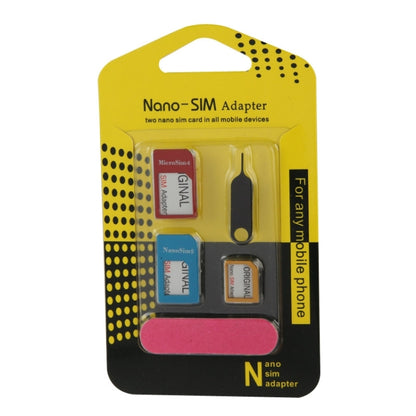 Nano SIM to Micro SIM Card Adapter + Nano SIM to Standard SIM Card Adapter + Micro SIM to Standard SIM Card Adapter + Sim Card Tray Holder Eject Pin Key Tool with Double Sided Tape for iPhone 5 & 5S, iPhone 4 & 4S, 3GS / 3G - Apple Accessories by buy2fix | Online Shopping UK | buy2fix