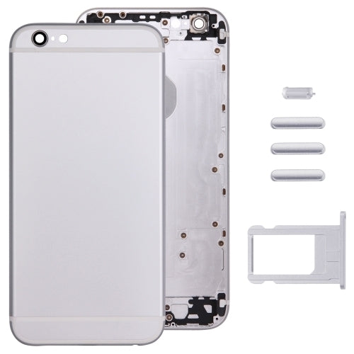 5 in 1 for iPhone 6 (Back Cover + Card Tray + Volume Control Key + Power Button + Mute Switch Vibrator Key) Full Assembly Housing Cover(Silver) - Repair & Spare Parts by buy2fix | Online Shopping UK | buy2fix