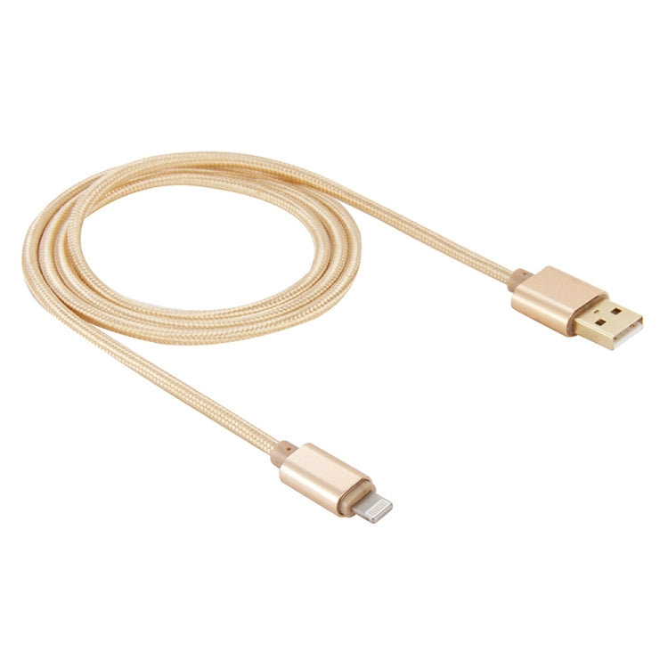 1m Woven Style Metal Head 8 Pin to USB Data Sync Charging Cable for iPhone, iPad - Normal Style Cable by buy2fix | Online Shopping UK | buy2fix