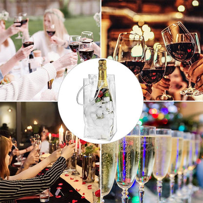 High Quality PVC Ice Bag for Wine(Transparent) - Home & Garden by buy2fix | Online Shopping UK | buy2fix