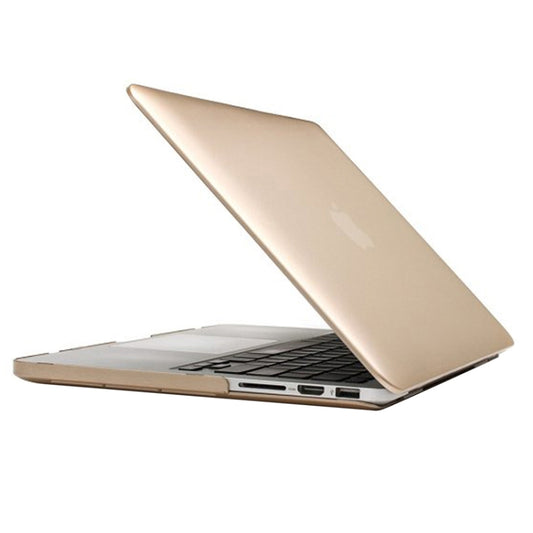 Frosted Hard Protective Case for Macbook Pro Retina 15.4 inch A1398 (Gold) - Apple Accessories by buy2fix | Online Shopping UK | buy2fix