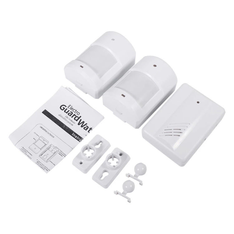 1 to 2 PIR Infrared Sensors Wireless Doorbell Alarm Detector for Home / Office - Security by buy2fix | Online Shopping UK | buy2fix