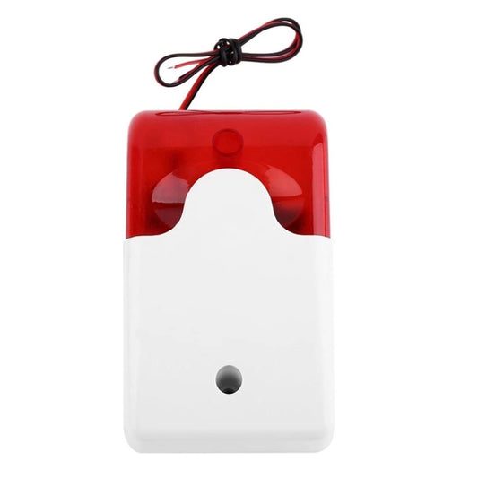 Mini Wired Red Strobe Siren for Burglar Security Alarm(White) - Security by buy2fix | Online Shopping UK | buy2fix